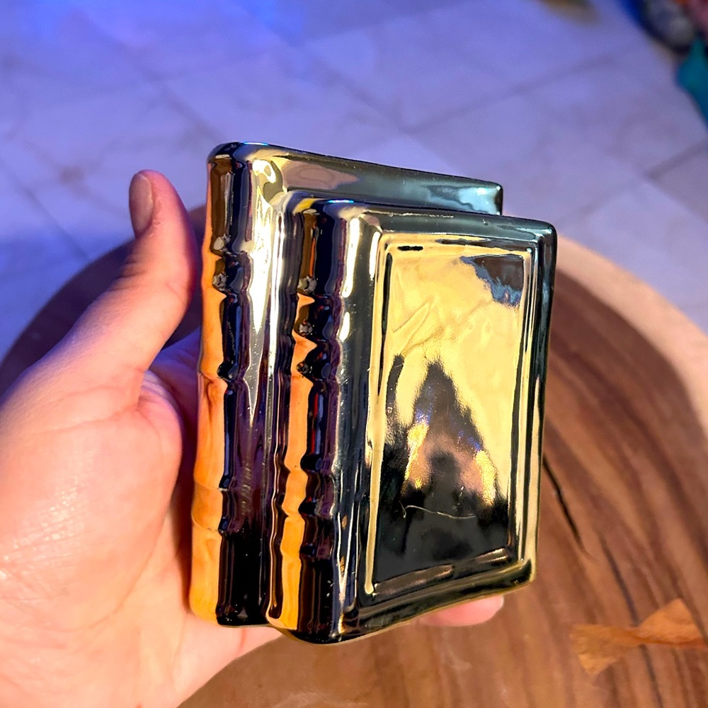Gold ceramic mini books